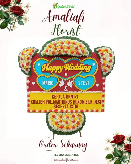 Papan Bunga Pernikahan Kamolan
